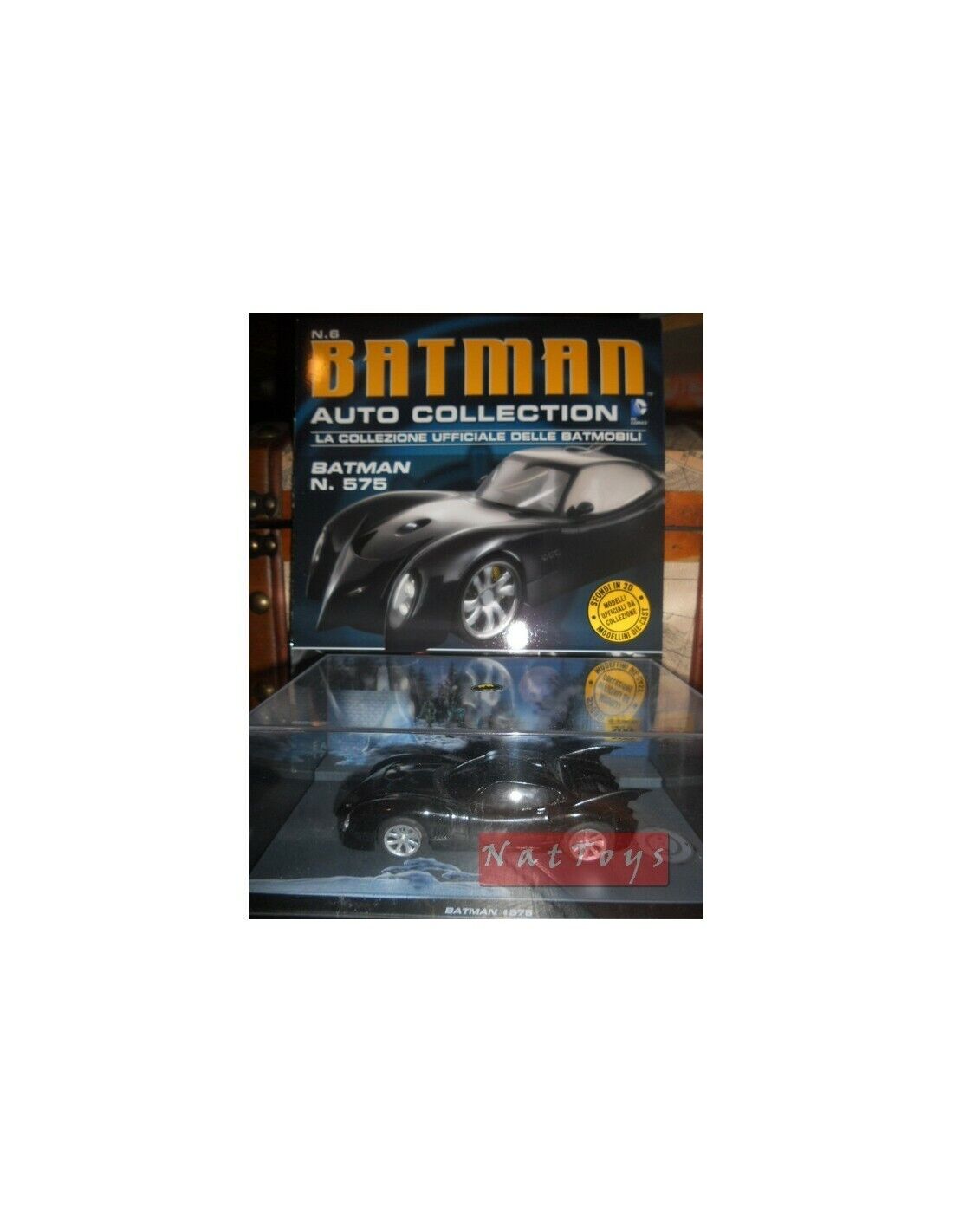 EDITORIA Modellino Batman Car BatMobile n. 575 Film Movie DIE CAST 1:43  +fas.