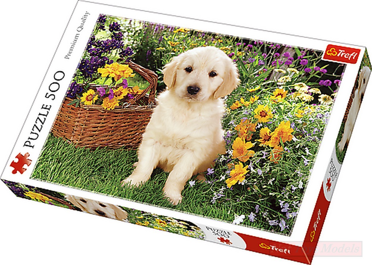 TRF37160 Labrador Chiot DANS LE JARDIN - PUZZLE CHIOT DANS LE JARDIN 500 pièces